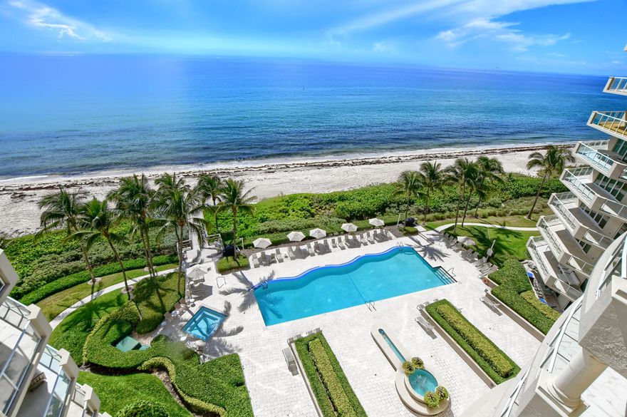 RARELY AVAILABLE unit with 50ft dock! Welcome home to true Florida living. Want to feel like you're on vacation all the time? Take the elevator to your own private floor, look out over the balcony to beautiful ocean views, and take in all that is now yours. Head downstairs to a heated salt water pool and hot tub, steps away from your own private beach. Want to take it a step further? You'll have your own 50 ft dock with 40 ft boat lift in place. Need I say more? This 3 bed 3.5 bath plus office with over 2,700 sqft makes living easy and comfortable.