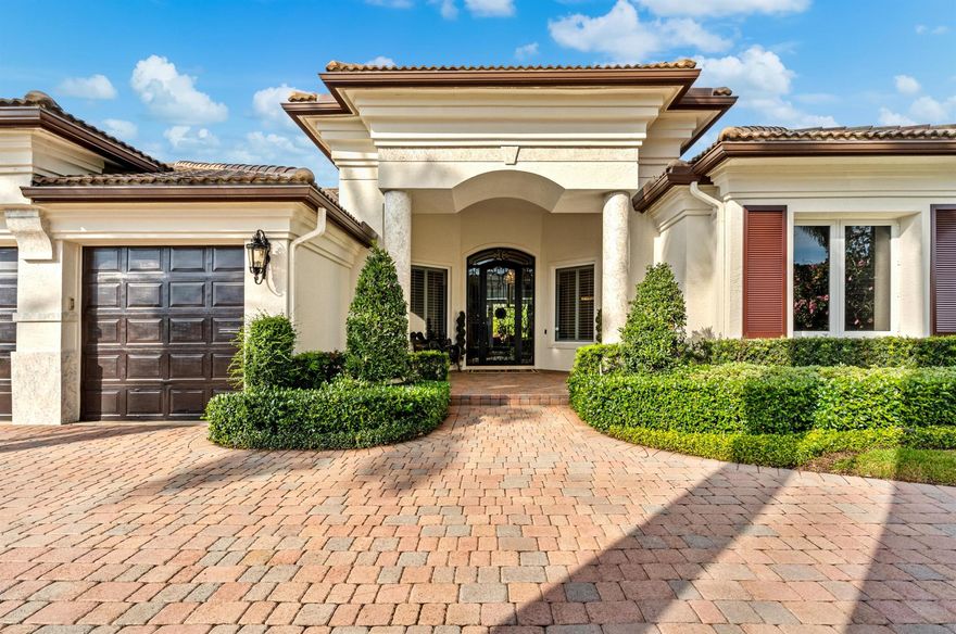 Quietly tucked in the ultra-exclusive Royal Palm Yacht and Country Club enclave, this estate boasts fourspacious bedrooms, four bathrooms, three bay garages, and a welcoming brick-paved circular driveway.Totaling 3,257 +/- square feet of luxurious living space, this luxe residence features custom built-ins,expert craftsmanship and woodwork detailing, plus impact glass throughout the interior.