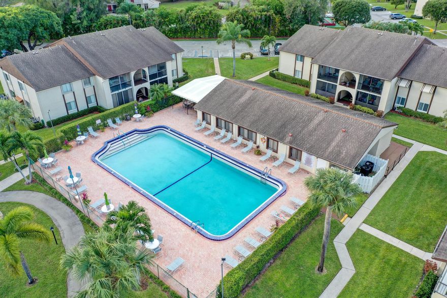 Welcome to this charming 2-bedroom, 1.5-bath condo with a relaxed coastal feel, located in a desirable 55+ active community in Greenacres. This home is being offered fully furnished, making it move-in ready and perfect for seasonal or year-round living. The bright interior opens to a beautiful lanai view, ideal for enjoying your morning coffee or evening breeze. Conveniently situated near shopping, dining, the Florida Turnpike, and Palm Beach International Airport, this home blends comfort with accessibility. Residents of this well-maintained condo & community enjoy an active lifestyle with amenities designed for relaxation and socializing.