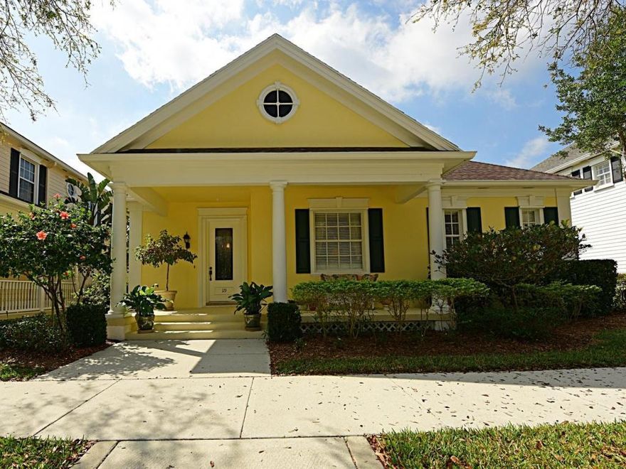 Rare find!  Great single story 3 bedroom with 2.5 baths located directly across from green space in desirable New Haven! Beautifully maintained home with expanded, upgraded kitchen, large screen in lanai with retractable awning for shade.  Move in Ready.  Available now.