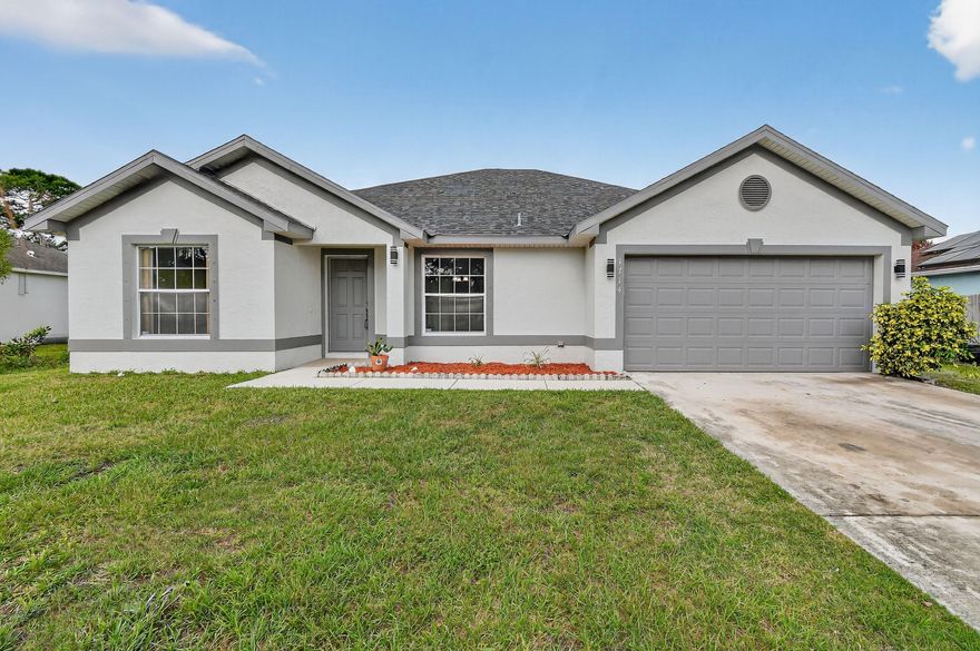 This fabulous four-bedroom, two-bathroom home features a brand-new roof installed in March 2026. The interior and exterior have been freshly painted, while the kitchen boasts new cabinets and quartz countertops, new sink and a complete brand-new Stainless-Steel appliance package. The second bathroom has been completely updated, and the master bathroom includes a new dual vanity.  The kitchen overlooks a spacious family room and new laminate flooring has been installed throughout all living areas.   Clean 2 Car Garage also painted and the fruit trees that are in the back yard, far enough away to build a swimming pool.