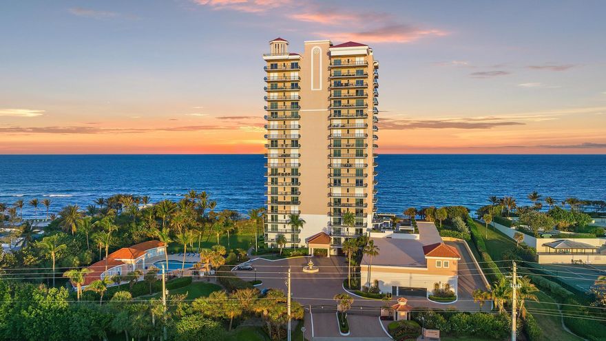 Live your beachfront dream at #1201 Via Delfino 5150 N Ocean Drive, a prestigious residence on Singer Island. This luxury home, spanning 3,483 square feet plus 900 square feet of balconies, features 3 bedrooms and 5 full baths, providing an expansive and opulent living space with panoramic views of both the ocean and the intracoastal that are simply unparalleled. Step into this completely renovated condo with seamless marble and porcelain tile flooring, solid Corian baseboards, and gorgeous views from every room. The stunning chef's kitchen was meticulously designed for both functionality and aesthetics.