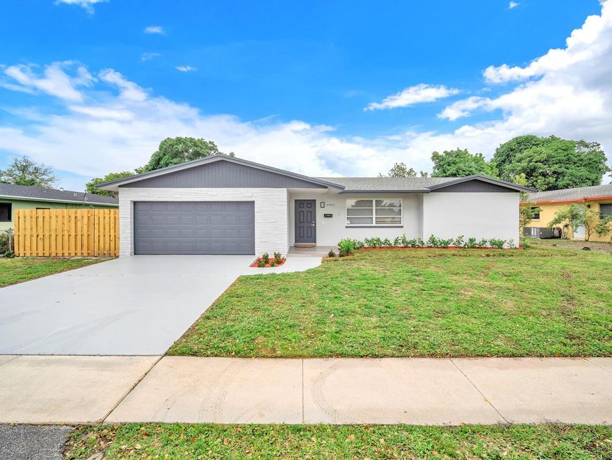 Beautifully updated 3/2 home with oversized backyard.  Property offers brand new roof, designer bathrooms & kitchen with quartz countertops & SS appliances, new luxury vinyl & tile flooring , freshly painted inside & out, large 2 car garage, AC 2017 & full hurricane protection.  Home has a spacious floor plan with a ton of natural light.  Backyard is huge with plenty of room for a pool & perfect for backyard entertainment.  Home located on quiet street & close to major highways.  Family oriented community.  Easy to show.