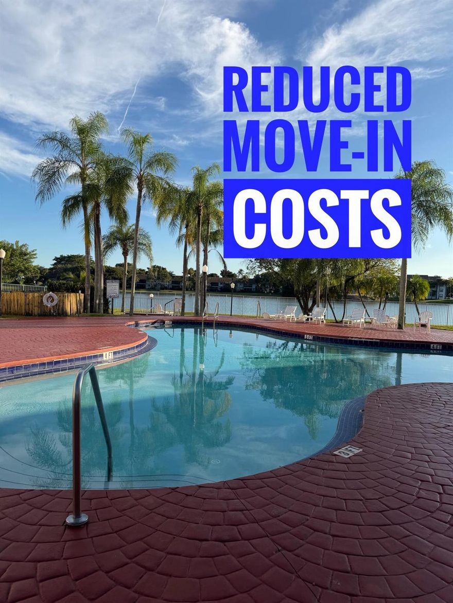 Beautiful 1-bedroom, 1-bath ground-floor condo with peaceful lake views. The home features tile flooring throughout, a spacious walk-in closet, and a full-size washer and dryer inside the unit.Enjoy resort-style amenities including three pools, two Jacuzzis, a fitness center, EV charging stations, tennis courts, BBQ areas, and scenic walking paths.Conveniently located near I-95, just minutes from the beach, Wilton Manors, and downtown Fort Lauderdale. Water, sewer, and trash are included. Pets are welcome.Application fee: $100 per person, quick approval.Minimum credit score: 620+