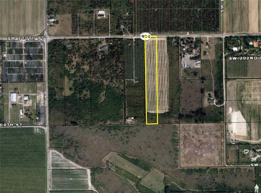 Offered together  - two side-by-side 5.2 acre parcels totaling 10.4 acres. Direct frontage to SW 200th Street between SW 142 Ave & SW 147th Ave. Excellent potential for single family home and/or agricultural income.