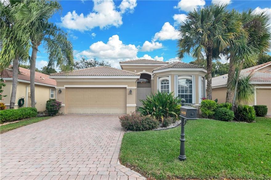 Beautifully maintained 3 bed, 2bath home in the sought after Bellagio Community. Open floor plan & volume ceilings welcome you in. Custom cabinetry invites you into the study/3rd bedroom. Upgraded kitchen opens up to the family room. Oversized master bedroom features tray ceiling & bay window perfect for reading your favorite book. Screened & covered patio perfect for you to enjoy some fresh air with your pets*Accordion Shutters*Enjoy the vibrant lifestyle Bellagio has to offer. HOA includes lawn care, exterior home maintenance & painting, cable, $250 annual café credit & Clubhouse amenities such as 2 pools (indoor & outdoor), tennis, pickleball, café, card rooms, community pool, & so much more! Truly a fabulous place to live located in the heart of Palm Beach County near Turnpike & 441.