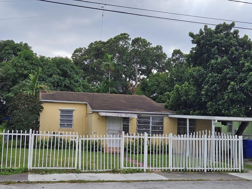 An investors paradise. An opportunity for you to put your stamp on it. Come see this 3/2 home with plenty of shard space and trees for a cool breeze. The property is located near major highways, houses of worships, schools, colleges, Wynwood, Miami Heat's Casey Center, and Bayside to name a few. The area is also undergoing many new construction projects. This property is being sold AS-IS with the right to inspect. This one won't last, so present your best and highest offer to score this deal.