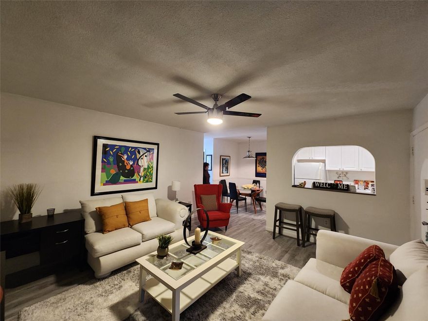 Charming, renovated 1 bedroom unit in Mar-Len Gardens gated community, a true gem! Spacious layout, a screened balcony and remodeled kitchen and bath. Meticulously maintained the unit comes fully furnished and equipped for immediate occupancy. Resort style amenities: secured entrance, two pools, fitness center, sauna, clubhouse, library. Convenient location: short drive to the beach, walking distance to Mall, Walmart, dining, and shops. HOPA 55+ adult COOP community. Also available for sale