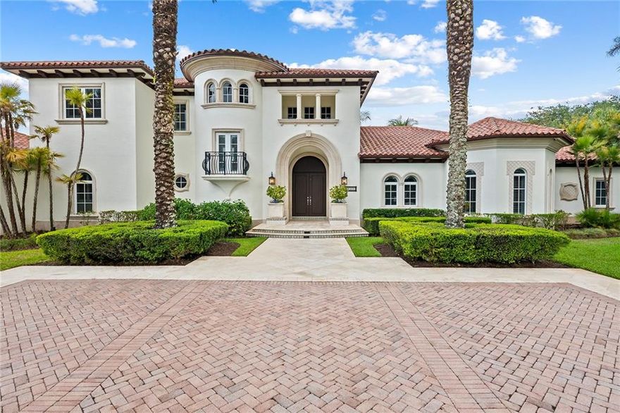 This incredible 2-story custom-built home exudes Spanish-style charm. With 7 beds and 8.5 baths, this one-of-a-kind estate, built by NFL Great Dan Marino, sits on 1 acre with a separate guest house. The kitchen is equipped with stainless steel appliances, tons of storage, a large island, and marble countertops. It features a media room, full gym, upstairs loft, and an old-world-style bar with a saltwater fish tank. The backyard has a covered patio, newly renovated outdoor kitchen, putting green, and basketball court. A private courtyard links the house to a separate cigar lounge, currently utilized as a chapel. The home has hurricane impact doors and windows, all new AC units, CVAC, and sprinkler systems. This immaculate home is perfect for avid entertainers. This won't last long!
