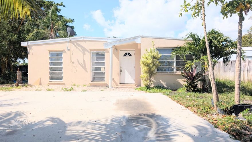 Opportunity awaits in this 3-bedroom, 1-bath home situated on a spacious .16-acre corner lot in Lantana. The property offers ample outdoor space—perfect for storing boats, trailers, or other recreational vehicles—with no HOA restrictions to limit your lifestyle. Conveniently located just 2 miles from the nearest public boat ramp, this home is ideal for boating enthusiasts and those who enjoy South Florida's outdoor living. The property has undergone prior modifications and is being sold as-is, presenting a great opportunity for investors or buyers looking to customize and add value. Easy access to I-95 makes commuting a breeze, while nearby shopping, dining, and beaches add to the appeal. Bring your vision and make this property your own!
