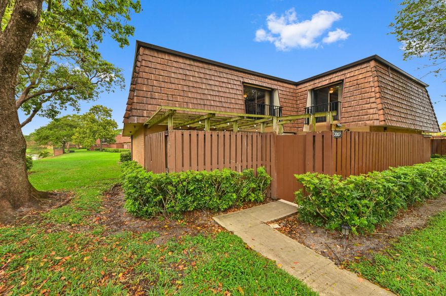 Welcome to this beautifully maintained home nestled in the heart of Greenacres. From the moment you arrive, you'll notice the inviting curb appeal and peaceful surroundings that make this property feel like a true retreat. Step inside to discover a bright, layout designed for both comfort and functionality, where natural light flows effortlessly through the living spaces, creating a warm and welcoming atmosphere perfect for everyday living and entertaining. The interior showcases thoughtfully designed spaces that blend style and practicality. The living and dining areas connect seamlessly, offering an ideal setting for gatherings, while the kitchen serves as the heart of the home with ample cabinetry and workspace to inspire your culinary creativity. Each bedroom provides a relaxing escape, with generous proportions and a tranquil ambiance that makes it easy to unwind at the end of the day. The home's layout is further enhanced by smooth indoor-outdoor flow, giving you flexibility to enjoy Florida living at its best.  Step outside and imagine enjoying quiet mornings or hosting weekend get-togethers in your private outdoor space. Whether you're looking for a full-time residence or a seasonal getaway, this property offers the perfect balance of comfort, convenience, and charm. Ideally located near shopping, dining, parks, and major roadways, this home puts everything you need within easy reach while still offering a sense of privacy and serenity.