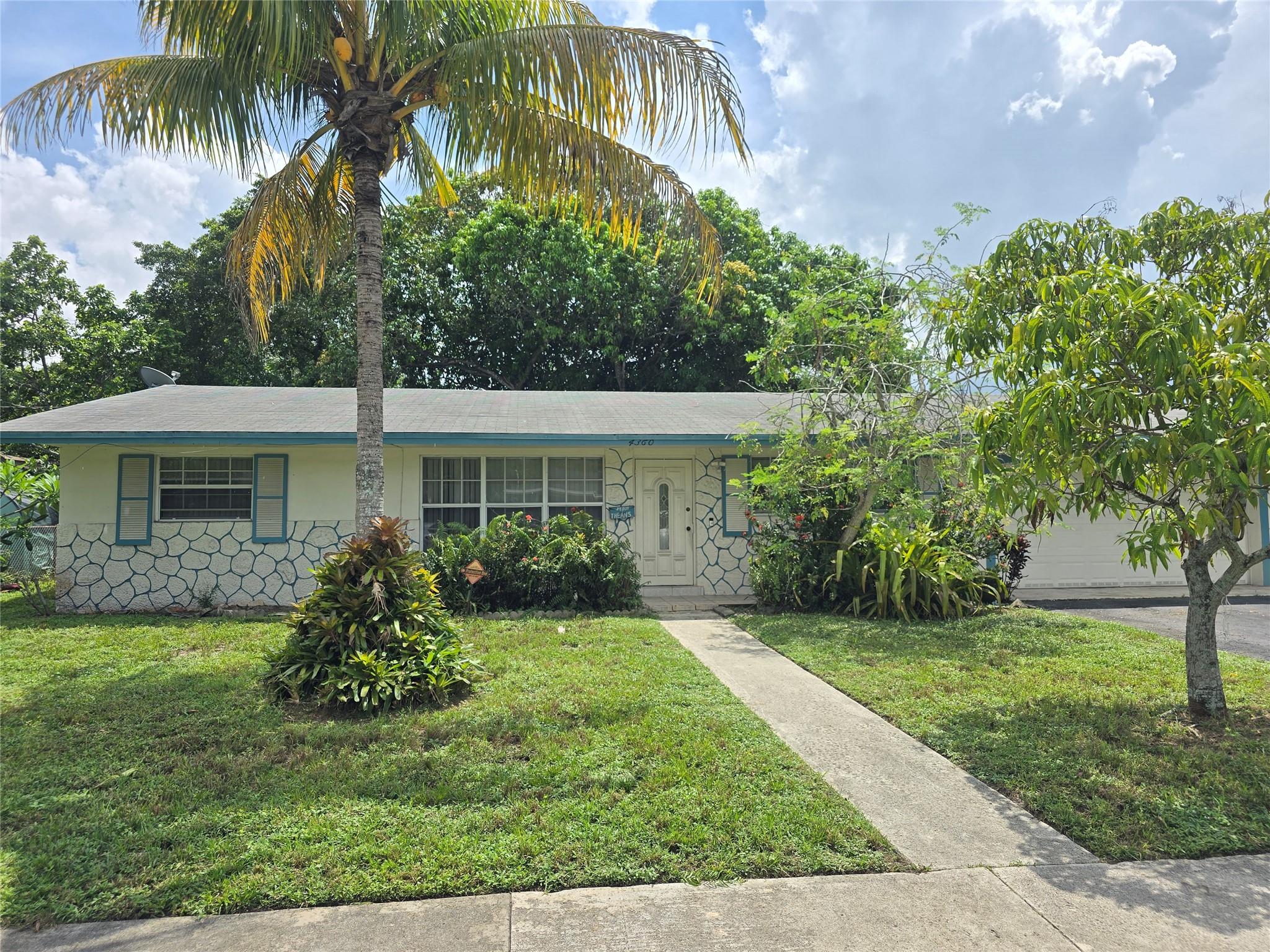 Spacious home in Plantation! This property features 4 bedroom with 2 full baths with a new Central HVAC installed in 2025, a 7 year old roof and new insulation in the attic. It features a separate laundry room area with door that connect to the garage. With endless potential for remodeling for any buyers or investors that want to transform it into their perfect home or great next investment !!