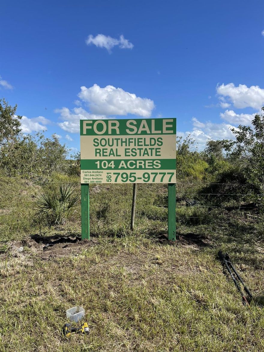 Large and flat 104 acre parcel. Currently zoned agricultural inn growing Fort Pierce area.