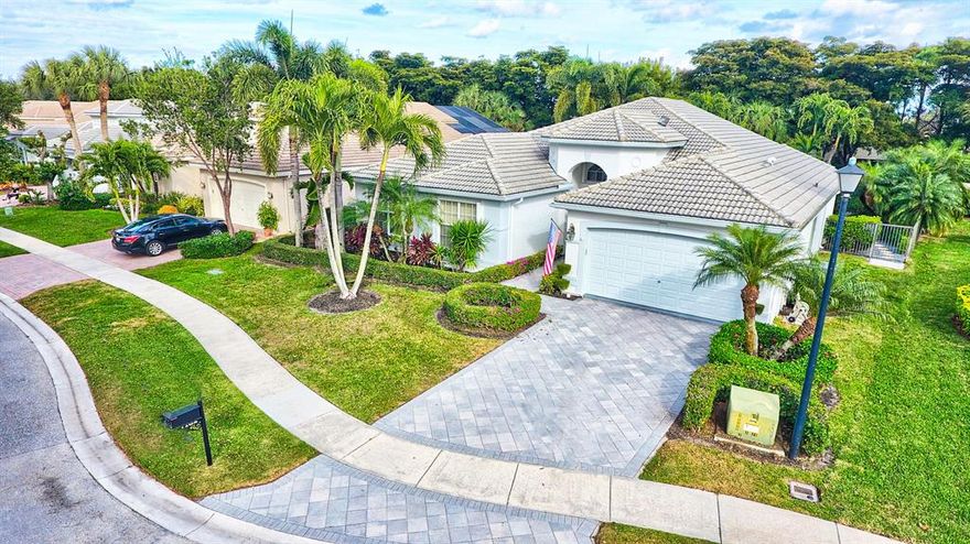 Beautiful upgraded 3 bedroom plus office 2 1/2 bath Madrid model home with pool.  Brand New Kitchen with white maple cabinets, Quartz countertops with Waterfall, top-of-the-line Kitchen Aid Appliances, Instant hot water, undercabinet lighting, lots of cabinets and a 5' food pantry.  New LED lighting throughout house.  *** New Carrier A/C with new air scrubbers on both units.   ** Crown Molding throughout.  Large master suite with custom walk-in closets.  New plantation shutters and wood blinds.  Private and secluded pool area.  Office has French doors and can be converted into 4th bedroom (was original option from  
 builder.)  Accordion Hurricane Shutters.  2-zone A/C 2019 and 2015.  HW 2014.  Not to be missed!   All information believed to be accurate but not guaranteed. (Con't) Private lushly landscaped tropical oasis backyard with private pool.  Tile floors on the diagonal throughout main living areas, master bedroom and office.  See attached list for all features. Exclusions - Towel Rack in 2nd bath and floating thermostat in pool, master curtains and curtain rods. All information believed to be accurate but not guaranteed. Buyers are responsible for verification, walk-throughs and professional inspections to confirm property is satisfactory. All information and measurements believed to be accurate but not guaranteed.