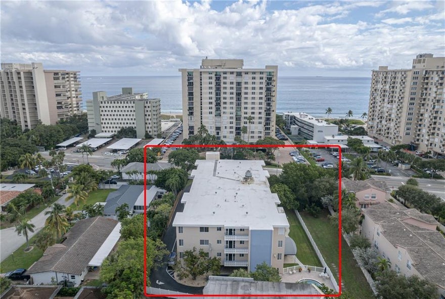 SE CORNER UNIT JUST STEPS FROM THE OCEAN IN LAUDERDALE BY THE SEA. 1,200 sq ft 2 bedroom / 2 bathroom condo located in Lauderdale by the Sea. Located on the 2nd floor of a boutique building with only 24 units. Unit needs updating but already has impact windows, new electric panel and newer water heater. Comes with 1 underground parking spot and 2 storage spaces. The building has successfully completed its 40 year inspection. Located close to shopping and dining. Ocean access just 2 buildings South at North side of Sea Watch.
