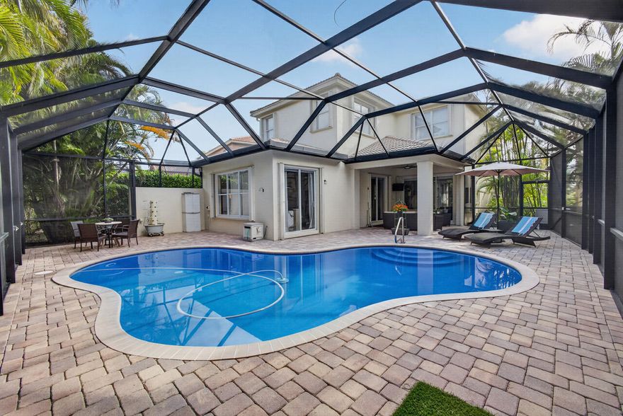 Best Buying Opportunity in the Gardens for a Completely Remodeled, 4 Bedroom, Pool Home for under $1M. This custom Cortina model features an Extended Screened-in Patio w/ Large Pool & Whole House Generator, Pool Resurfaced w/th nice LED Lights, redone in 2025 & new pool pump 2026. Every inch of interior has been redone. Completely renovated kitchen w/ Blanc du Blanc Granite C-tops & with large waterfall island, Bosch Dishwasher & Refrigerator, all new solid wood soft touch cabinets, All 3 Baths Remodeled w/ High-end fixtures & finishes, all new flooring throughout entire house w/ porcelain plank tile flooring on entire 1st floor & real hardwood flooring on stairs & entire upstairs, Both A/C Replaced, Hunter Douglas Solar Shades on all Windows & Sliding Door. New Front Landscapting & Sod + more! updates like : Exterior of the house was repainted 1st floor Bath also has Blanc du Blanc Counter-top that match Kitchen and new vanity and sink & that bathroom that is normal just a powder room was renovated and expanded into a full bath with nice beautiful tiled &  Frame-less walk in shower Mirabella is a 24/7 Gate Guard with/ Resort Style Amenities that include: Club House with Social Events and onsite property managers, Pool, Tennis Courts, a Fitness Center, a Yoga/Aerobics Room, a Covered Playground & Separate Kid's Clubhouse, Has Reasonable HOA Dues with No Membership Required and zoned w/ A rated schools. Mirabella is ideally located, nestled in the perfect spot, surrounded by tree-lined streets, nice walking paths & a large community park, with no train or Highway Noise, yet so close to all the best restaurants & shopping on PGA Blvd and Donald Ross, and close to both Turnpike and 95 Entrances.   Also surrounded by world-class golf at PGA National & many other great courses, and amazing tennis and pickleball centers. Finally, the best beaches are only 5 miles away in Juno Beach.