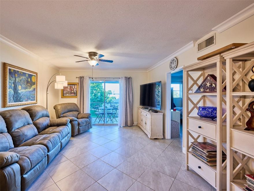 Prime Lokation & Renovated 2be/2ba condo. This 55+ community condo features a kitchen with new stainless-steel appliance, granite countertop, plenty of cabinets, making it perfect for entertainment.Delight yourself in its spacious bedrooms w/walk-in closets, custom shelving & updated bathroom w/walk-in-showers: One is an ensuite attached to the primary bedroom & the second bath is by the guest bedroom making it convenient for when you have visitors; Relax in the balcony as is the perfect spot to unwind. Enjoy the resort like amenities.  Close to the beach, shopping centers, restaurants, banks, grocery stores, pharmacies, gyms, post office, house of worship, US1, highway. Condo is Furnished, inventory is to be discussed. Subject to estate being Probated. Buy this piece of paradise!