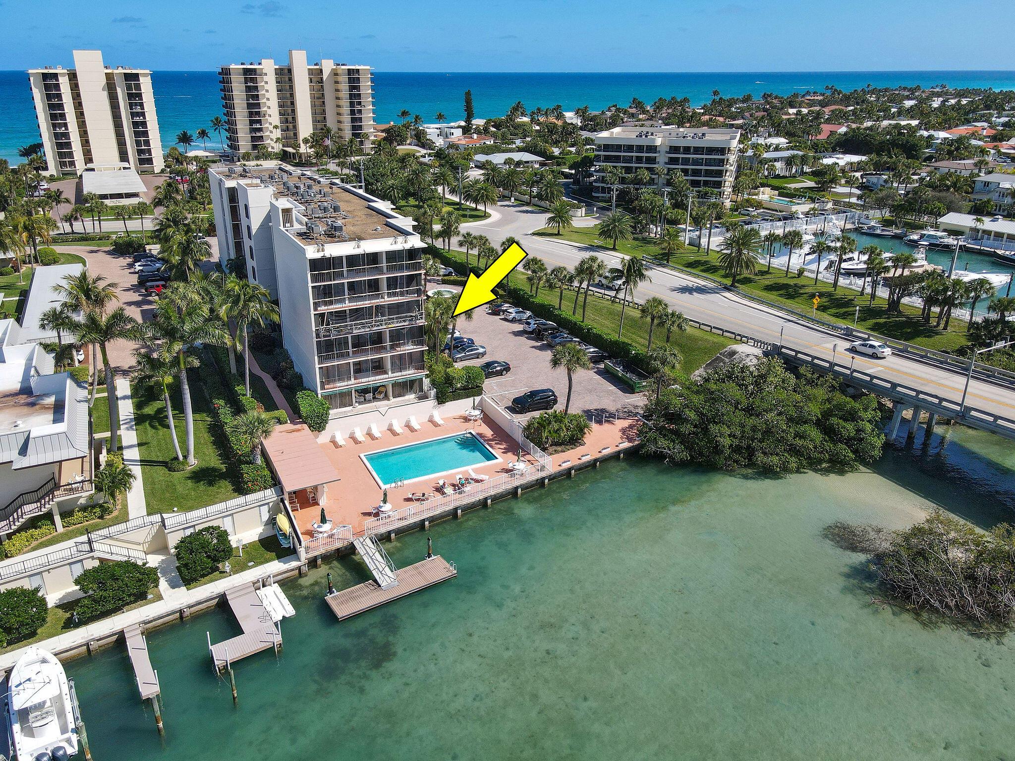 Jupiter Island -- Renovated & Available 9-1-25 Welcome to paradise! This beautifully updated 2-bed, 2-bath condo sits directly on the Intracoastal Waterway in a boutique waterfront building. A first-floor unit with deeded private beach access just across the street, you're surrounded by walkable beaches and steps from Cato's Bridge sandbars. Enjoy kayaking, fishing, snorkeling from the community day dock, or relaxing by the heated pool. With only 37 residences, this quiet retreat offers serenity just minutes from everything -- including the iconic Jupiter Lighthouse. Fully furnished and available annually -- your coastal escape awaits!