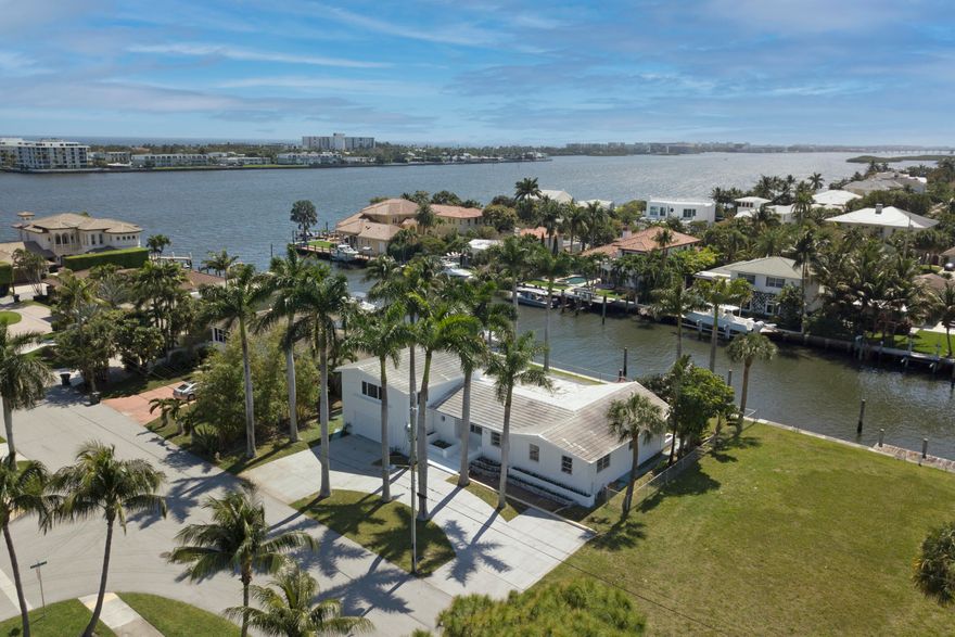 Incredible water front home in the heart of College Park in Lake Worth Beach. This 4 bedroom home can be renovated and/or knocked down to create something very special in the beautiful enclave with sunrise to sunset views.