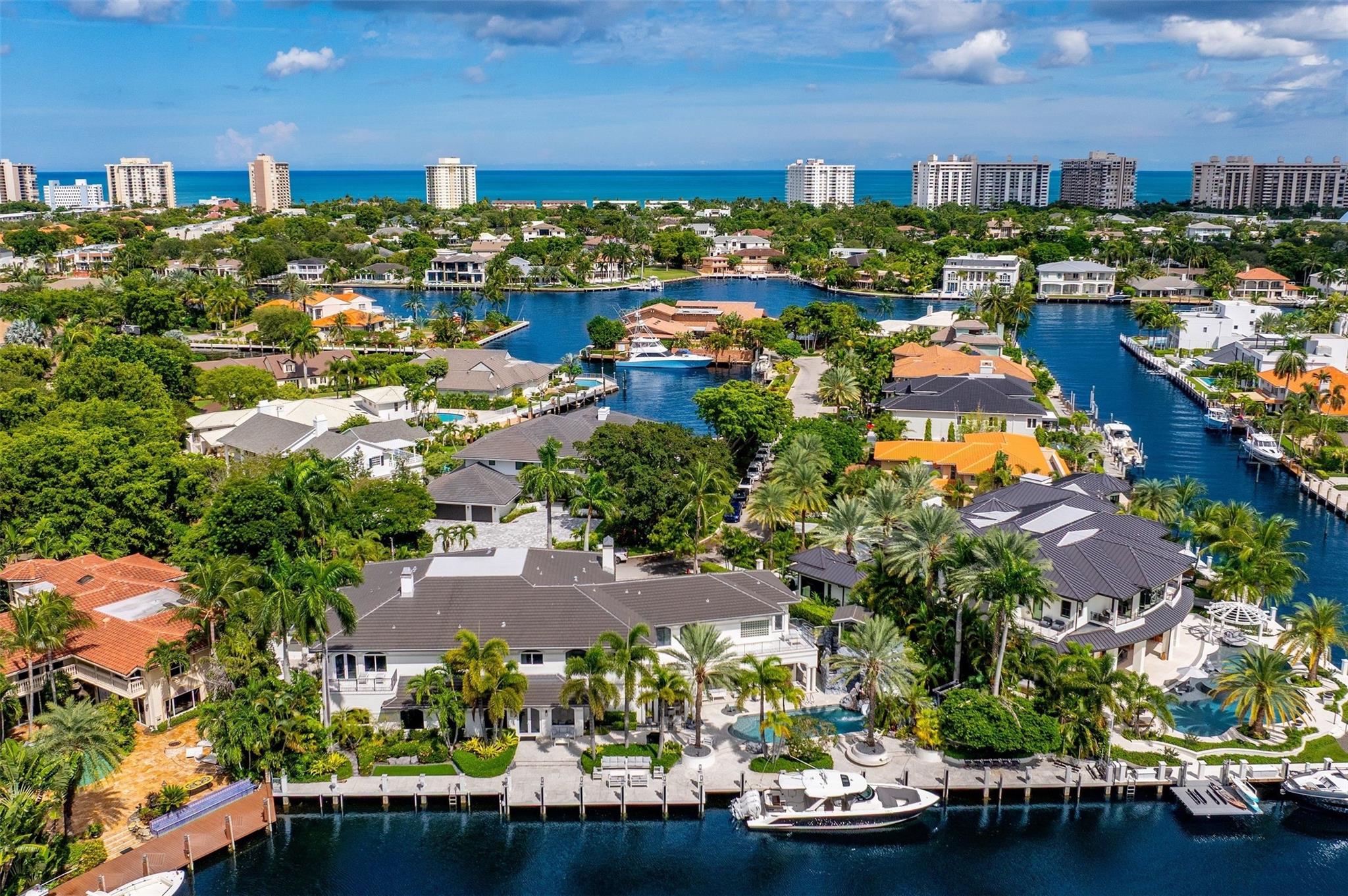 Positioned within the exclusive, guard-gated community of Bay Colony, this property delivers the ultimate blend of security, scale, and yacht-friendly living. The community is protected with 24-hour armed security, offering unmatched peace of mind. On an oversized half-acre lot, the estate provides the space to create a grand new residence with expansive grounds and resort-style amenities. Featuring an impressive 197 feet of straight line dockage, the property can accommodate a 50-meter (164 ft) yacht plus a tender. Wide canals, no fixed bridges, and quick ocean access complete the setting, making this a boater’s paradise. A rare opportunity to secure one of Fort Lauderdale’s most private and secure waterfront settings, with dockage and lot size that set a new standard for luxury living.