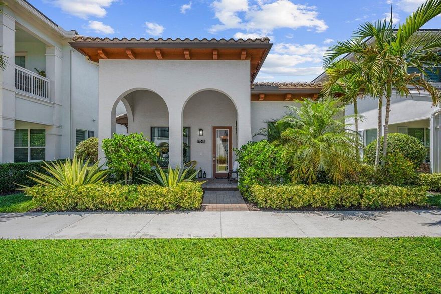 Refined luxury meets versatility in this single-level Alton residence with a private studio casita over the garage. Ideally set in a quiet, park-facing enclave near the Town Center and Clubhouse, the main home offers 2 bedrooms, 2.5 baths, and a convertible den. Soaring 12' ceilings, oversized porcelain tile, custom finishes, impact glass, and 2025 upgrades elevate every space. The designer kitchen features a quartzite island, gas cooktop, wall oven, and walk-in pantry. Smart TVs, LED lighting, and elegant details throughout. Screened patio and upgraded garage enhance livability. The 630 SF casita includes a full kitchen, laundry, and income potential. Furniture negotiable.
