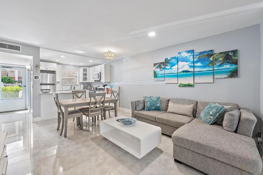 Introducing a delightful 1-bedroom, 1.5-bathroom condo in the vibrant 55+ community of Lakeside Village.

Property Highlights:
-Beautifully maintained Aruba model
-Enclosed windowed terrace
-Roof assessment paid in full
-Walk-in closet
-Updated Electrical Panel (Dec 2021)
-New Water Heater and AC (Dec 2021)
-The kitchen and bathroom shine with all-wood cabinetry
-Legally approved to add a partition wall, easily converting it into a 2 bedroom, 2 bathroom condo
-Assigned parking spot is 10 ft from front door
-Condo fees cover water, cable, and internet
-Community Amenities: Clubhouse, Dual pools, Shuffleboard, Bocce, Small putting green, and more! -Participate in diverse activities including arts and crafts, exercise classes, and line dancing. Plus, a bus stop just steps away from your door makes getting around effortless.

Don't miss out on this opportunity to be part of a community that supports an active, social, and comfortable lifestyle. Schedule a private showing today!