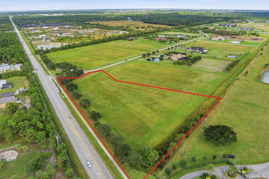 Build your custom dream home on oversized 5.3 acre lot in Palm city equestrian gated community. Beautiful lakes stocked with fish. Meadows Run's Palm City location is minutes from downtown Stuart's dining, shopping, world-class golf and beaches. Minimum House built in development is 3500 sq ft.Location provides easy access to I-95 and Florida's Turnpike.