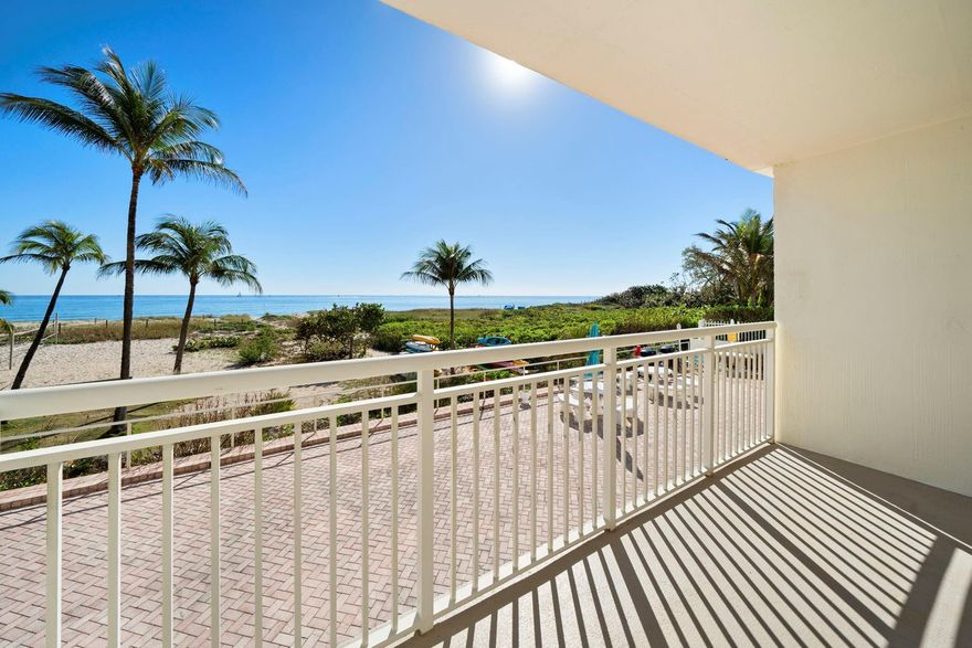 Enjoy resort style living with unobstructed ocean views from this direct ocean front 2/2 condo in the Breakers Bldg. Easy pool & beach access from the 1st floor unit (actually on  the mezzanine level, no need to take the elevator). Numerous amenities to include: heated resort style pool, beach hammocks, fire pits, bbq's, volleyball, beach tiki's, shuffleboard, bocce ball & newly renovated common area kitchen. Walking distance to the Pompano Beach Pier & Restaurants or take the complimentary circuit shuttle. Ample parking, storage area, new lobby & interior common area (being completed now). Recently installed hurricane impact doors & windows. Rentals allowed (min 3 months) after 1st yr. 40 yr inspection completed. Pet friendly. Dues include: water, trash, internet, cable & bldg insurance.