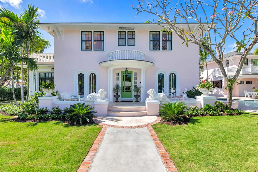 Quintessential Palm Beach   An iconic residence in Historic Prospect Park, masterfully reimagined and expanded with no detail overlooked. Designed by Kemble Interiors, this home seamlessly blends preserved architectural charm with refined modern luxury and cutting-edge technology. The main house offers three bedrooms, anchored by an exquisite chef's kitchen—the true heart of the home—featuring Sub-Zero and Wolf appliances, custom cabinetry, and a striking quartz island. Elevated finishes, custom closets, three laundry areas, full home generator, and Lutron system throughout.  Set on an 11,326± sq. ft. gated, newly landscaped lot with heated pool, cabana bar, air-conditioned two-car garage, separate guest apartment, and private east-facing balcony with tranquil water views. Ideally located in close proximity to Beaches, restaurants, Worth Ave , City Place and Palm Beach International Airport  DISCLAIMER: The written and verbal information provided including but not limited to prices, measurements, square footages, lot sizes, calculations and statistics have been obtained and conveyed from third parties such as the applicable Multiple Listing Service, public records as well as other sources. All information including that produced by the Sellers or Listing Company are subject to errors, omissions or changes without notice and should be independently verified by any prospect for the purchase of a Property. The Sellers and Listing Company expressly disclaim any warranty or representation regarding all information. Prospective purchasers' use of this or any written and verbal information is acknowledgement of this disclaimer and that Prospects shall perform their own due diligence. Prospective purchasers shall not rely on any written or verbal information provided when entering a contract for sale and purchase. Some affiliations may not be applicable to certain geographic areas. Copyright 2023 Listing Company. All Rights Reserved.