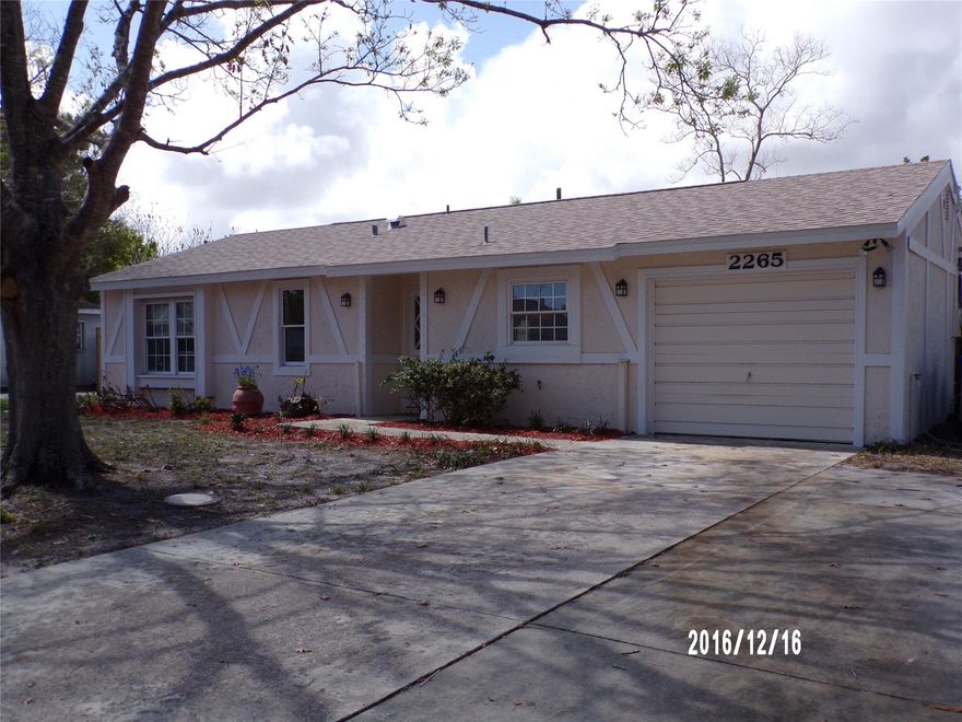 This home is freshly remodeled from top to bottom, including the BIG beautiful POOL! A brand NEW Roof, NEW luxury vinyl flooring, and all NEW Stainless Steel Appliances are just a few more features that invite you to effortlessly move right in! This stylish home has a much larger feel, and a nicely sized screened/covered porch leads from your living room to the pool. Pool has jetted Spa Bench, sit and relax! Attached 1-car garage. Very nice large shed with electric and A/C.  Completely Fenced large back yard. New Water Heater. Double driveway. Quiet street. Very low HOA also provides great amenities, including gym, tennis, pickleball and playground! Don't miss!!
