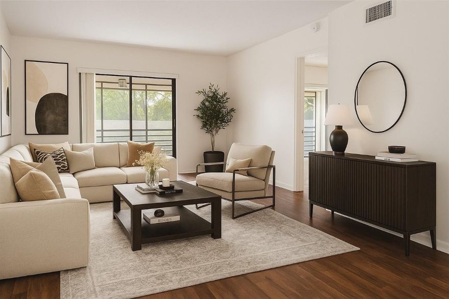 Beautifully remodeled, this Coral Springs condo at Forest Hills Condo South is ready for a new owner. Spacious 2/2 w/ new kitchen and bathrooms as well as 2024 Rheem AC, new water heater, and updated electrical panel. This 3rd floor unit is conveniently located close to laundry facility and elevator. No pending assessments. Pretty community pool. HOA paid quarterly. Easy to show! Great central location! Small pet friendly. Limit 1,15 pounds. Guest bedroom with private entrance. Minimum credit score of 660 preferred. 10% down required.