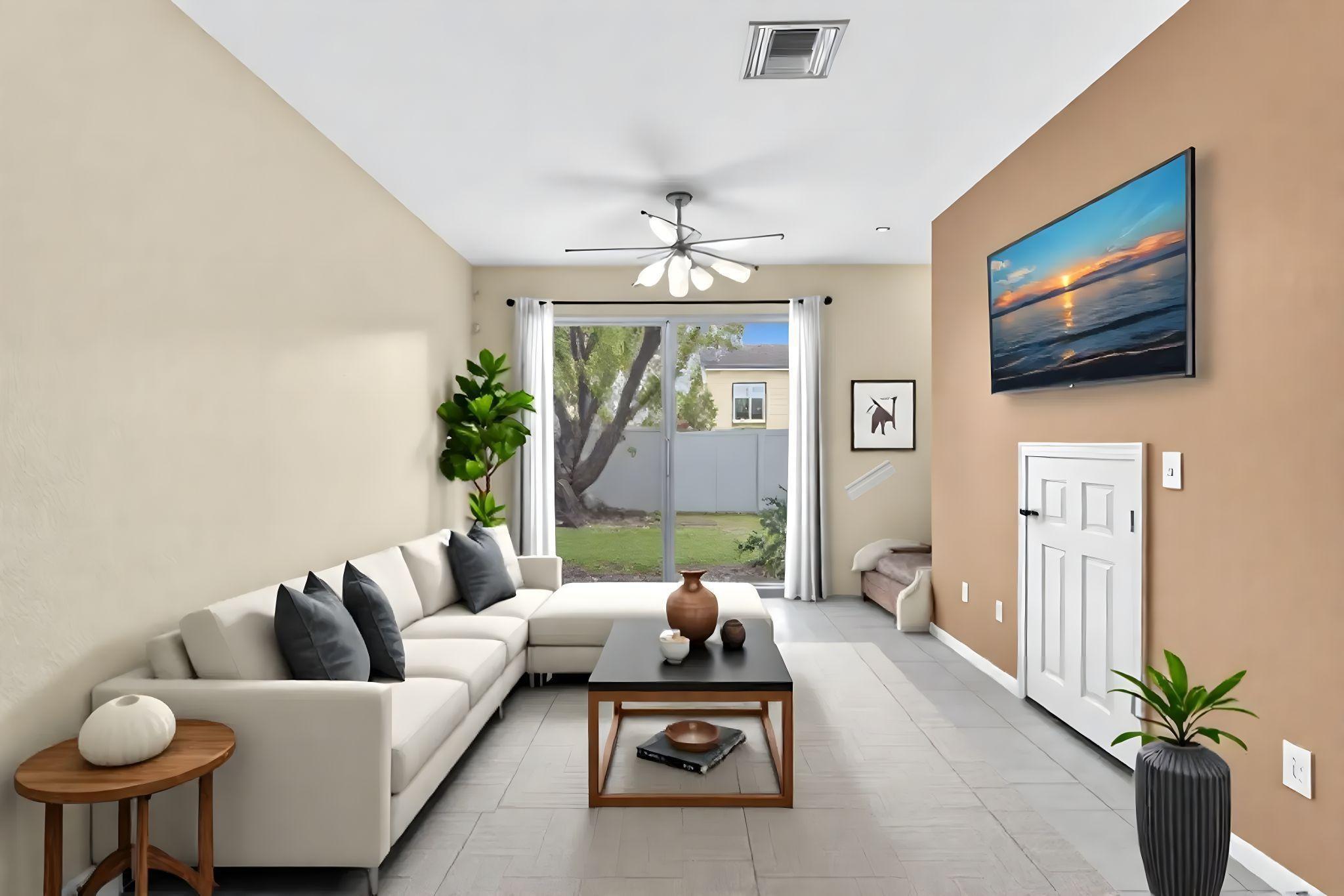 Welcome to Cypress Walk - FHA/ VA approved! This stunning Townhouse offers 2-bedrooms, 2.5baths PLUS a Den and 1 car garage. Perfect for blend of style and function. Hurricane Impact windows for added protection and peace of mind. Stackable LG washer and dryer plus stainless steel appliances. Close to all shopping areas and major highways. Some photos have been virtually staged