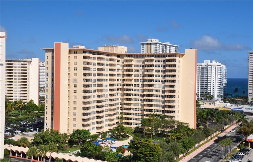 LOWEST PRICED UNIT IN BLDG. WITH SELLER CONTRIBUTION OF $20,000 JUST ADDED. THIS EXTRA LARGE 2 BEDROOM 2 BATH APARTMENT NOW AVAILABLE. CENTRAL A/C, NEW HOT WATER HEATER. UNIT OFFERS LARGE EAT-IN KITCHEN, BRIGHT SPACIOUS LIVING ROOM, UNIQUE EXTRA-LARGE MASTER BEDROOM, WALK-IN CLOSET WITH PLENTY OF STORAGE. THIS WELL MANAGED BUILDING "ONLY" HAS ALREADY INSTALLED FIRE SPRINKLERS IN UNITS AND AIR-CONDITIONED HALLWAYS, A VALUED IMPROVEMENT. THIS BEACH AREA BLDG'S CONVENIENT LOCATION ALLOWS RESIDENTS: WALK TO BEACH, BANKS, RESTAURANTS AND SHOPS. FREE PUBLIC COMMUNITY SHUTTLE IS AVAILABLE TO LOCAL SHOPPING AND MEDICAL CENTERS. NOTE: THIS ATTRACTIVE PRICING NOW INCLUDES A SELLER CONTRIBUTION, AS SELLER HAS AGREED TO PAY TOTAL COST OF NEW IMPACT WINDOWS INSTALLATION, EASY TO SHOW