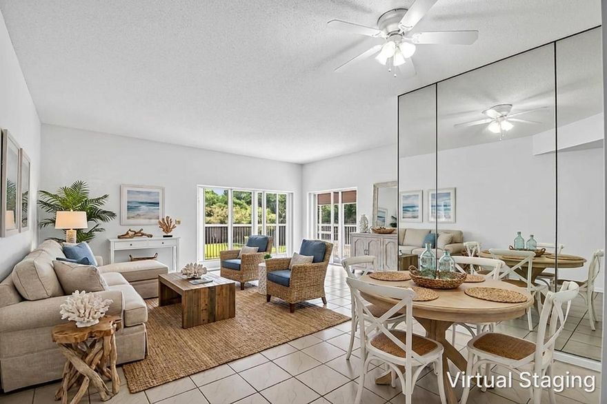 Corner unit condo with wraparound balcony in the 55+ community of Banyan Springs in Boynton Beach. This 3 bedroom, 2 bath home is located on the second floor in an elevator building and offers a bright, open layout with floor-to-ceiling sliders in the living room that fill the space with natural light. The home features no carpet, with tile flooring in the main living areas and luxury vinyl in the bedrooms. With updated bathrooms and a freshly painted interior, this home is move-in ready. Enjoy outdoor living on the spacious wraparound balcony, perfect for relaxing or entertaining. Located in Banyan Springs, a vibrant active adult community with resort-style amenities, this is a great opportunity for a seasonal snowbird retreat or full-time Florida living.