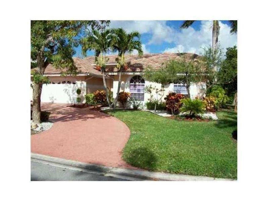 Eco friendly home with Energy Star stainless appliances & low water volume toilets. Located in gated golf community with social & golf memberships available. All residents enjoy free tennis. Features tile floors throughout, large updated kitchen w/eating area and family room. Back yard has heated screened pool with child fence, Pets OK on case by case with additional deposit. Excellent location with desirable schools, located close to shopping & the Sawgrass. Approval within days! Lawn & pool included.