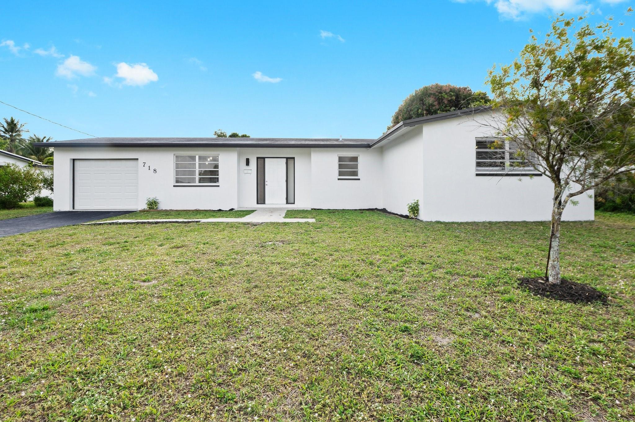 This one story home located on a private oversized lot in east Plantation features a great floorplan. Step into the bright living & dining room that leads to an open kitchen with stainless steel appliances, quartz countertops and eat in breakfast area. 3 bedrooms. 2 bathrooms. Huge Florida room could also be easily converted into a 4th bedroom/work space/ playroom/ den/gym. Fenced in backyard with plenty of room for a pool. Freshly painted inside & out. Luxury vinyl and tile floors throughout. Roof is 7 years old. Washer & Dryer. 1 car garage. No HOA's or restrictions. Enough space to park all your family's vehicles. Great curb appeal. Close to all major highways. This home has endless potential.