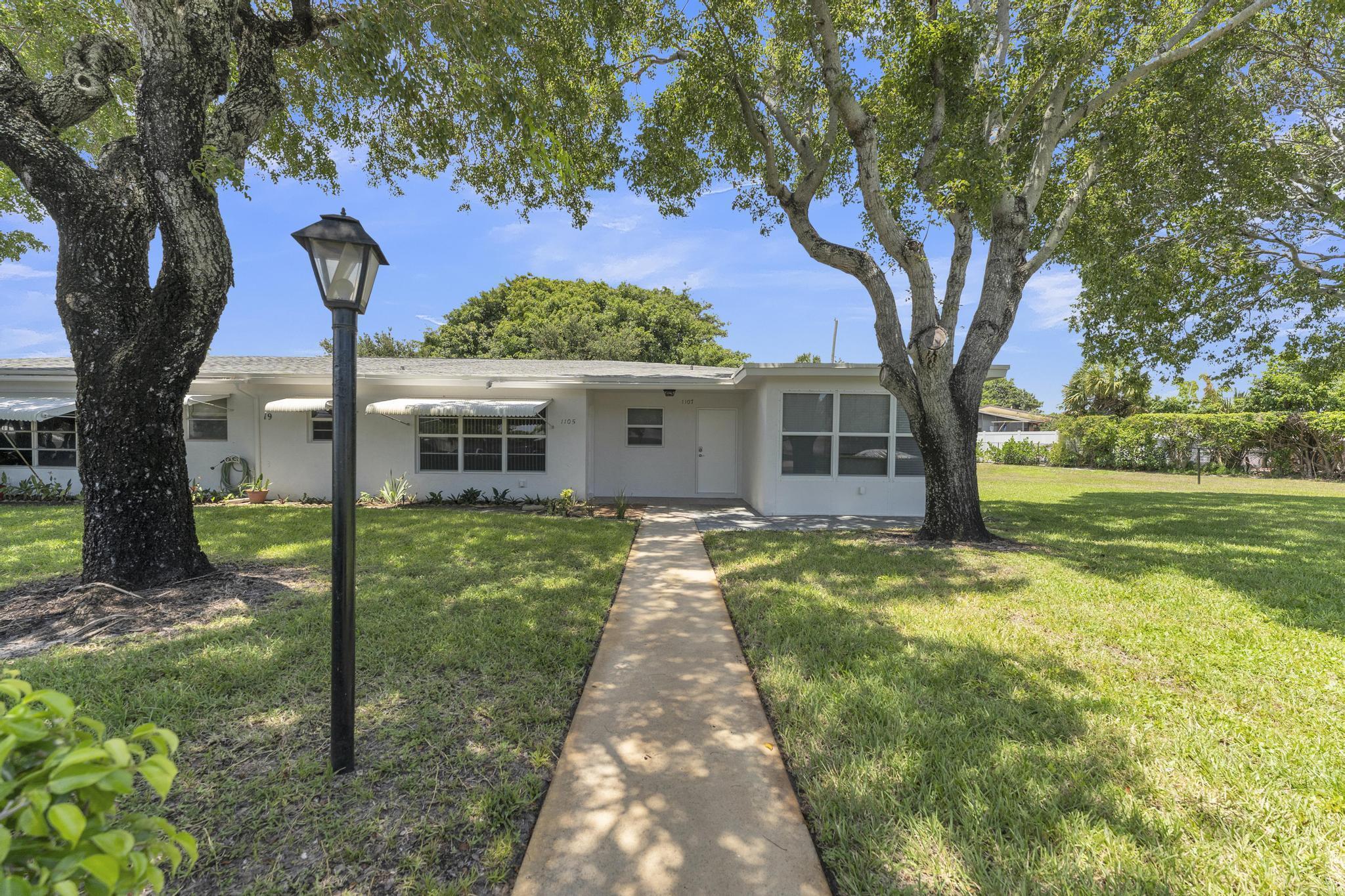 Pointe Overlook. This 55 and over community features a 1-bedroom, 2-half-baths unit, nestled within a beautiful park-like setting. The unit boasts updated floors throughout the living area and a bedroom. The enclosed porch has a lovely appearance of a private backyard area. Community amenities include a pool, fitness center, and social area. The location is convenient to shopping, the intracoastal, and beaches, all within a few miles. It is also not far from I-95 for easy access to airports and other travel.
