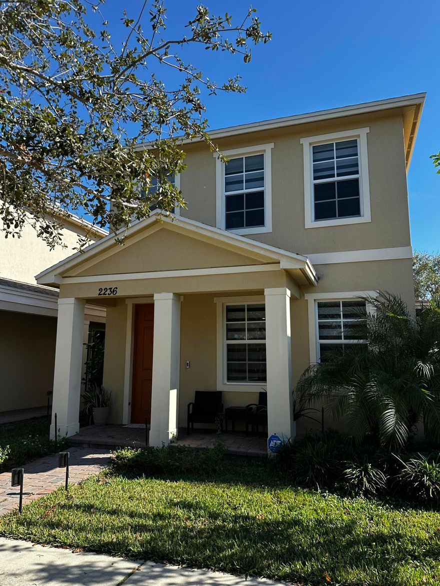 Two-year-old 2-story home.   Carpet and ceramic tile flooring.  Washer and dryer.  Impact glass windows.  Dual sinks in the master bathroom.  Kitchen island.  Still like new.   Short sale process nearing completion, just waiting for a contract.