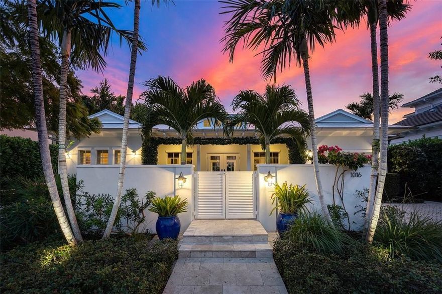 For those seeking the ultimate in design and craftsmanship, owning a home designed by renowned architect Richard Jones is a rare opportunity not to be missed. A block from the ocean and rebuilt from the ground up by Seaside Builders, this showpiece is the epitome of Jones’ legendary style: A classic courtyard fountain exudes tranquility upon entry where you are greeted by an open floor plan and views to the elegant loggia. 15’ sliding glass doors open the great room to the heated saltwater pool and covered lounge area for seamless indoor/outdoor entertaining. Exquisitely appointed with dormers and coffered ceilings throughout, this home is as resilient as it is beautiful with a unique wind-deflecting roof, impact glass, and so much more. Don’t miss out on this once-in-a-lifetime property