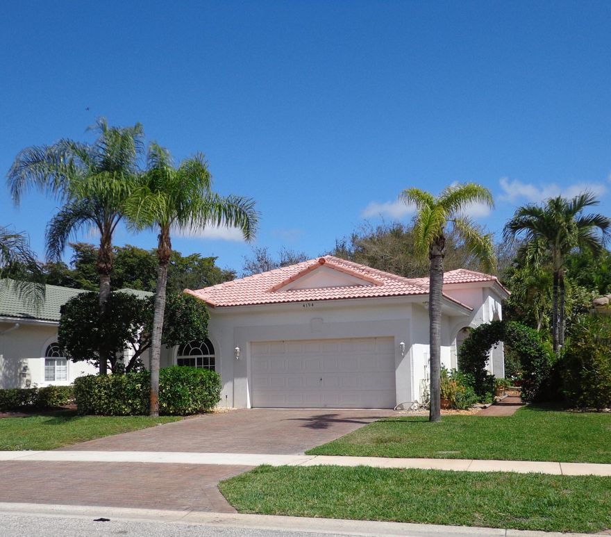 Lovely single family home in a gated community with Clubhouse and Pool ammenities.   Nice private backyard with large screened patio.  Home is 3 bedrooms plus a den / office.