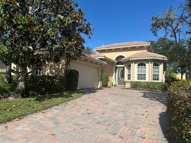 Come enjoy this lovely 2 BR plus den, 2 bath furnished home with a pool and waterfall in beautiful PGA Village. The large Primary BR has two walk-in closets and adjoins a spacious bathroom. The primary bath has a shower, roman tub and two sink areas. The kitchen is between two eating areas: a dining room and kitchen nook. The turnkey kitchen has granite and SS appliances. The laundry room with a sink leads to the 2-car garage. The second bedroom and bath is on the opposite side of the primary BR, offering privacy. Gated PGA Village includes the use of the Island Club amenities (fitness, pool, card rooms, playground, billiards, tennis, basketball and pickle ball.) Potential tenants: non-smokers with no pets and a credit score of 660 or more. Annual Rental preferred.