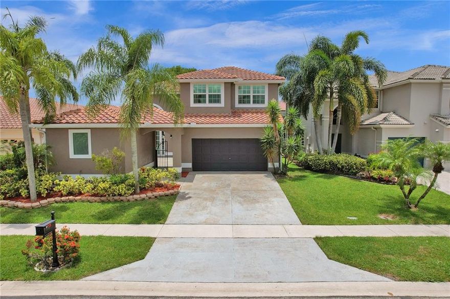 This versatile home provides a casual, elegant, active lifestyle in the sought after Harbour Springs at Mission Bay Community in Boca. Recently updated, this 4-bedroom, 3.5 bath home features ceramic tile and wood floors, volume ceilings with beautiful French doors showcasing a large sunburst window, providing natural light to the open floor plan that flows from the living room, family room, and dining area to a spacious chef’s kitchen with a bar and breakfast nook. Benefit from a NEW roof, NEW hurricane rated windows and doors, recently updated bathrooms and flooring, a separate guest house/office, spacious storage, and newer appliances. Community amenities include a work-out center, tennis and basketball courts, playground, a beautiful poolside entertainment area, and much more.