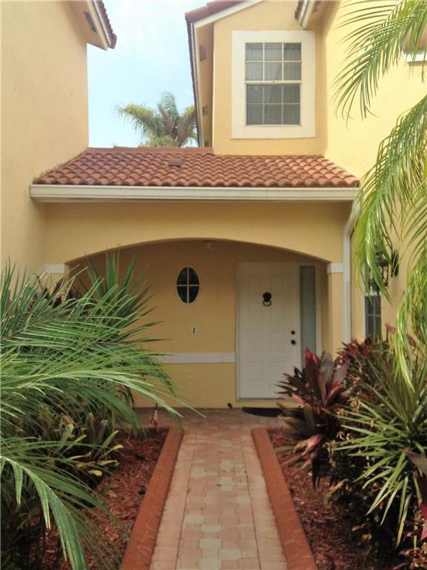 3 BDRM / 2.5 BATH IMPECCABLE HOME, FEATURING BEAUTIFUL MODERN COLORS & UPGRADES THROUGHOUT, INCLUDING TILE ON FIRST FLOOR & WOOD ON SECOND FLOOR, CUSTOM BUILT-IN WINE & LIQUOR CABINET, SPACIOUS EAT-IN KITCHEN WITH SS APPLIANCES, BEAUTIFUL BATHROOMS, CROWN MOLDING AND A SPACIOUS FENCED-IN PATIO.  RENT INCLUDES BASIC CABLE.  SUPERB WEST PEMBROKE PINES LOCATION, CLOSE TO IT ALL, EASY HIGHWAY ACCESS, PLUS ASSIGNED SCHOOLS ARE ALL "A" RATED!