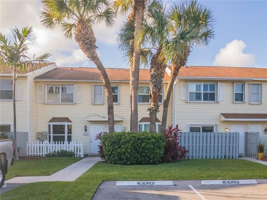 Updated waterfront townhome. 2 bedrooms with 1.5 baths, impact windows, doors, updated kitchen, beautiful water view from your own patio and low HOA fees of only $205/month (insurance not included). Gated complex with a beautiful pool. Tenant occupied some notice required. Great investment can rent right away.