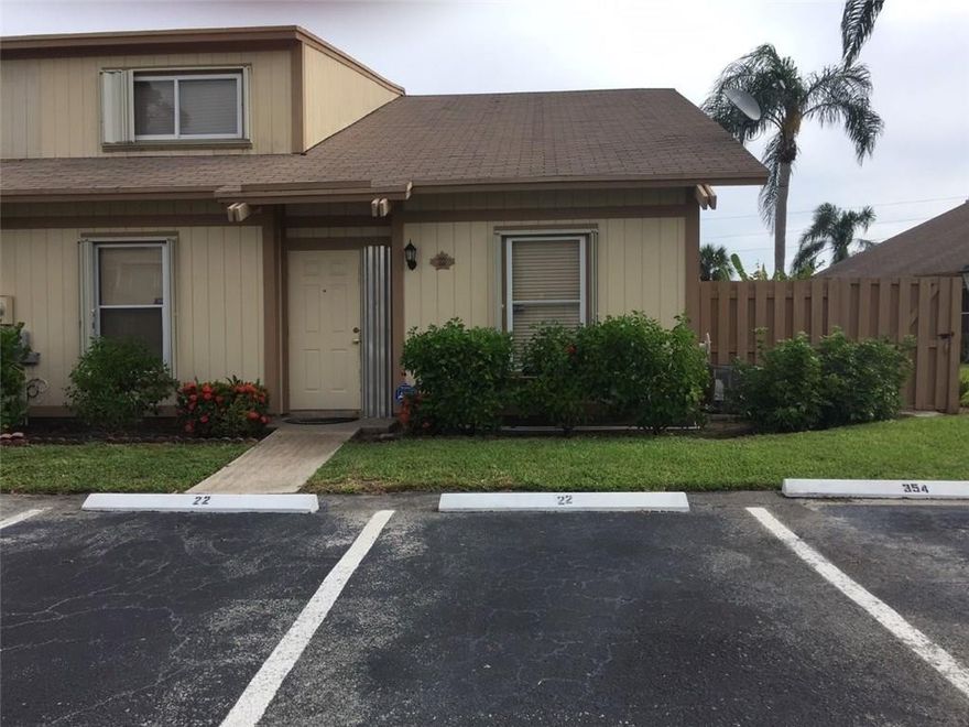 Don't miss this opportunity to own this wonderful townhouse in Jupiter! This adorable home is super clean and ready to move in.  It has 2 bedrooms, 2 bathrooms and a huge loft with a closet that can be converted into a third bedroom.  Enjoy outdoor space as well.  Corner unit with fenced patio and plenty of green area outside your gate.  Enjoy peace of mind with accordion hurricane shutters.  A/C and water heater are 4 years old.  Unit has Hague filter system for the water treatment.
