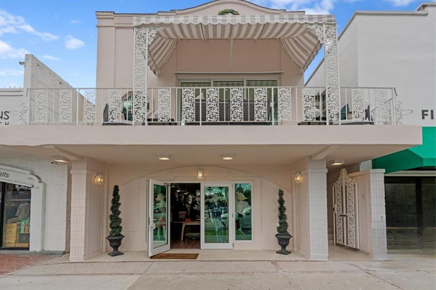 255 Royal Poinciana Way is beautifully situated in the civic heart of Palm Beach, offering a rare combination of commercial and residential use in today's market. The 1st floor (2,000+ SF) is currently leased as a retail store, and the 2nd floor (2,000+ SF) is a newly and fully renovated, spectacular 4 BR / 4.1 BA residence, nicely perched overlooking Royal Poinciana Way to the south and The Breakers Hotel to the east. Both spaces are fully leased at top rental rates. With the growing demand for flexible spaces, this offering of commercial and private residential use makes the property more appealing than ever, with its high visibility, strong customer traffic, and proximity to The Royal, The Breakers Hotel, and The White Elephant Hotel.