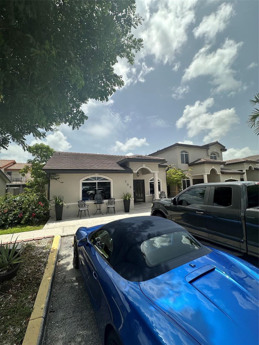 Association has reserves, No FHA, Conventional 5% loan available. Step into the future of comfortable living with this fully upgraded 3-bedroom, 2-bathroom corner home, designed to impress inside and out. The interior features sleek new vinyl flooring and spa-inspired bathrooms with elegant porcelain tile. The kitchen has been reimagined with modern cabinetry, clean lines, and high-end finishes that blend style with function. Set on one of the largest lots in the development, this home offers the biggest backyard—complete with a private side exit—and a large dual storage unit with its own entrance. Uniquely offering three dedicated parking spaces in front, it’s the only unit of its kind. Located just minutes from I-75, top-rated schools, and major shopping.