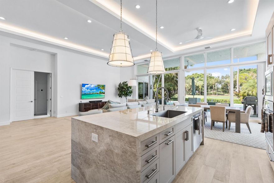 MOVE IN READY..Step into this beautifully renovated patio home in the prestigious gated community of Frenchman's Creek. Ideally located at the end of a quiet street for privacy. This open and spacious residence features 3 bedrooms, 4.1 baths plus a den, 2,694 SF under air and 3,424 total. The chef's kitchen offers stainless-steel appliances and custom cabinetry. The  cozy primary suite overlooks the pool.Both guest suites offer generous closet space and full baths.  Enjoy a peaceful outdoor area with private pool and built-in gas barbecue. World-class amenities includes two championship golf courses, tennis, pickleball, fitness, spa, pools, dining venues, and a newly renovated clubhouse. Close to Palm Beach Airport.