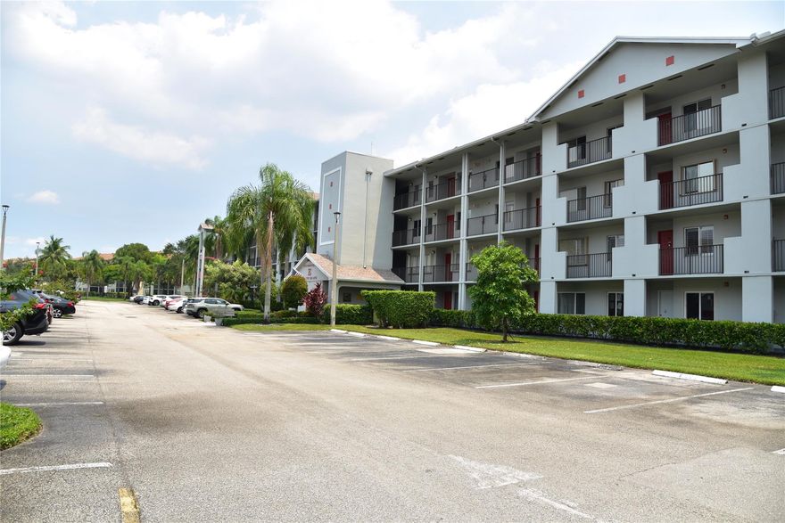 Virtually Like-New! Take the elevator to the Top, 4th floor. This Gem has been updated with Brand New, Stunning Lam Wood Flooring, Sleek Refrigerator, Modern Range, Dishwasher, New Disposal, and even a few New Closet Doors and Screens! All have Never been used!! Freshly painted from top to bottom and popcorn removed! Even the A/C has been Refurbished! Washer and Dryer in the Unit. Plymouth is in one of the Newest Sections, in this Guard Gated 55+ Community of Century Village. Enjoy the jammed packed lifestyle that includes a fitness center, with classes, tennis, pools, trolley transport throughout, entertainment and so much more!!