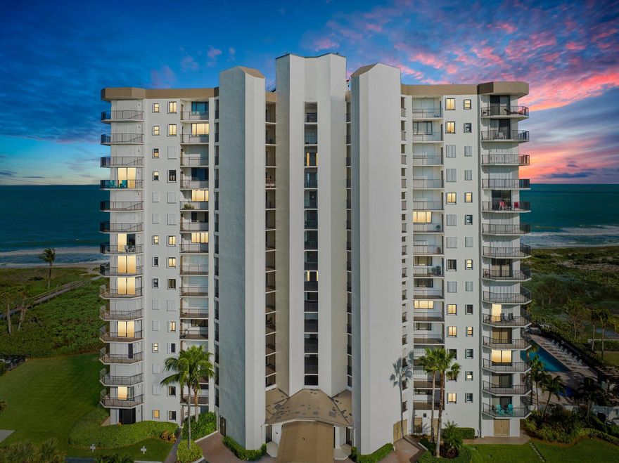 Direct Ocean Front, spacious 3 bedroom, 2 bath ocean view condo with 1867 Sq Ft under air, great for full time living or seasonal enjoyment.  The spacious ocean view master suite has 2 walk-in closets, additional 2 bedrooms give you plenty of space. Full size laundry room with storage closet. Tiara offers gated entry, lobby, exercise rooms, spas, pools, tennis court and direct beach access via private boardwalk. Blue Stream internet service is included in the Association Fee.